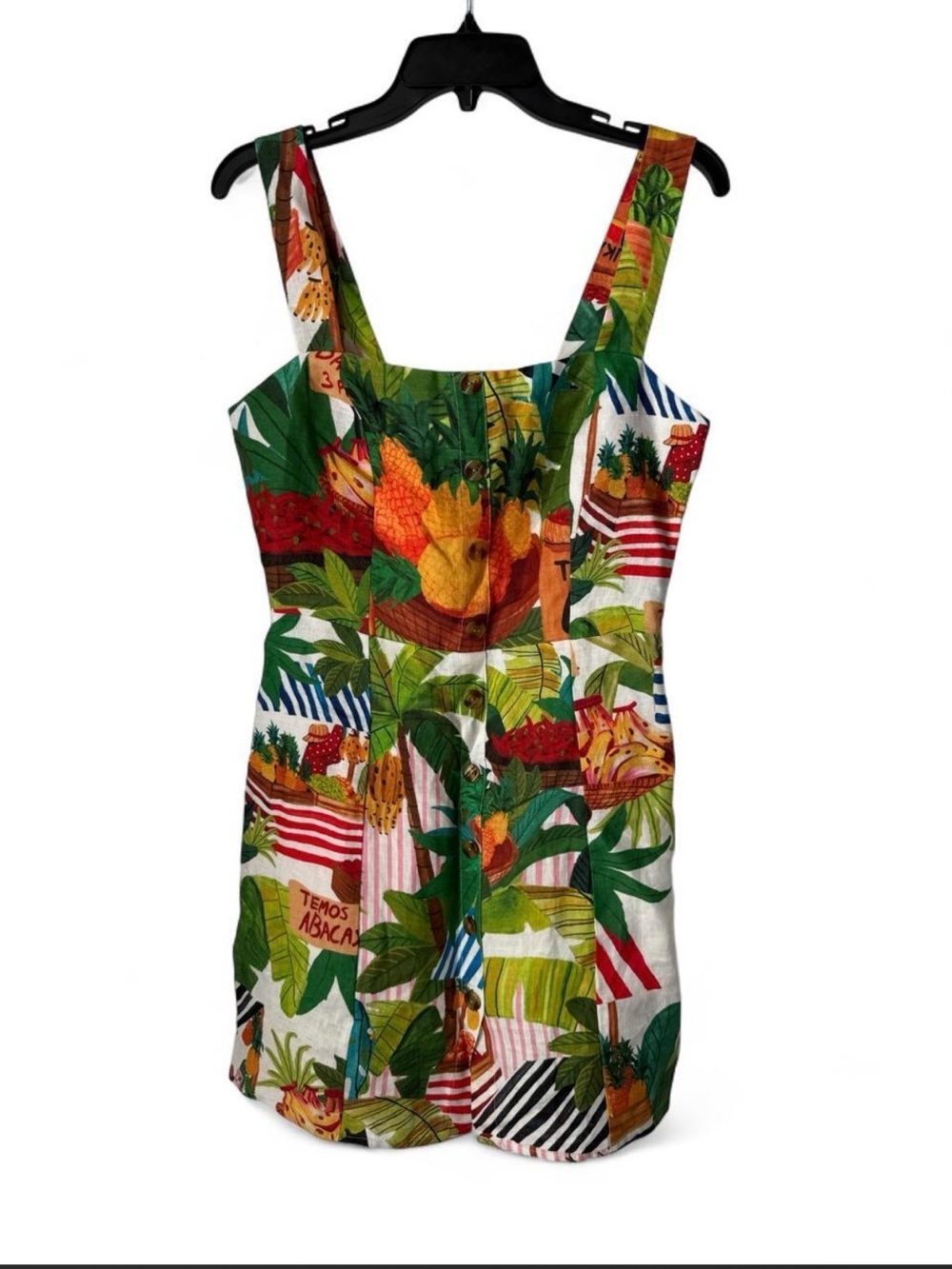 FARM RIO Tropical Fair Linen Mini Dress - Picture 6 of 9